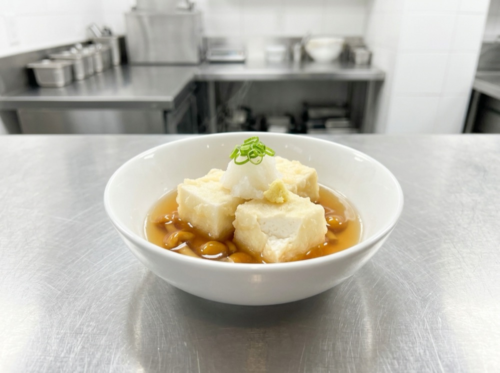 揚げ出し豆腐のできあがり