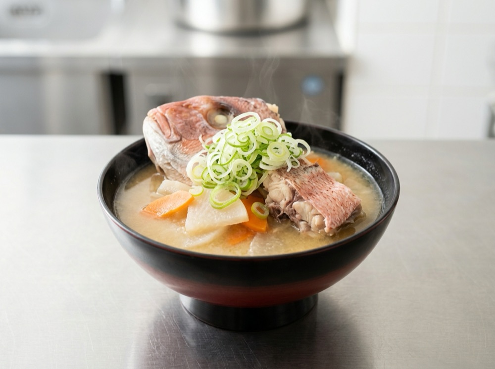 魚のあら汁のできあがり